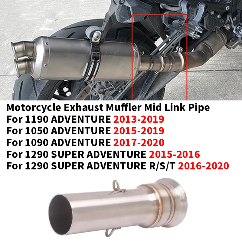 Motorcycle Exhaust Escape  Link Pipe 2013 to 2016 stainless steel Slip On For DUKE 1050 1090 1190 1290 R KTM1290
