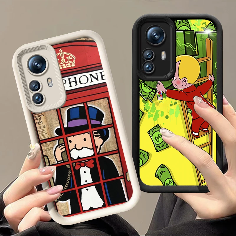 Alec Monopoly Draw Phone Case For Xiaomi 11 12 13 Lite 12T 13T 14T Pro Redmi A1 A2 Plus A3 9A 9C 9T 10C 12C 13C 5G 14C