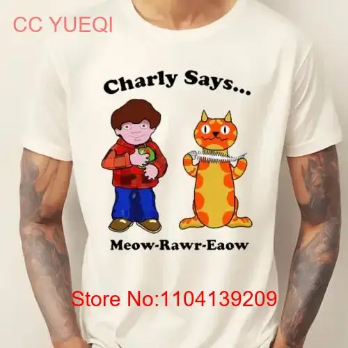 NEW Charly Says Mens 70s Advert T Shirt Retro Rave Prodigy Size S to 4XL long or short sleeves