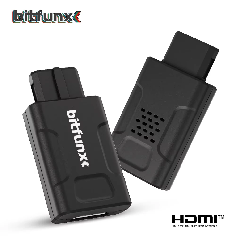 Bitfunx Mini 720P 1080P HDMI™ Adapter 16:9/4:3 Auto S-Video Composite For N64 SNES SFC NGC Game Consoles