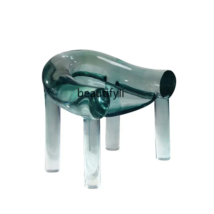 A  Modern  Creative Fashion Resin Armrest Leisure Chair Reception Chair Living Room Villa Hotel Homestay