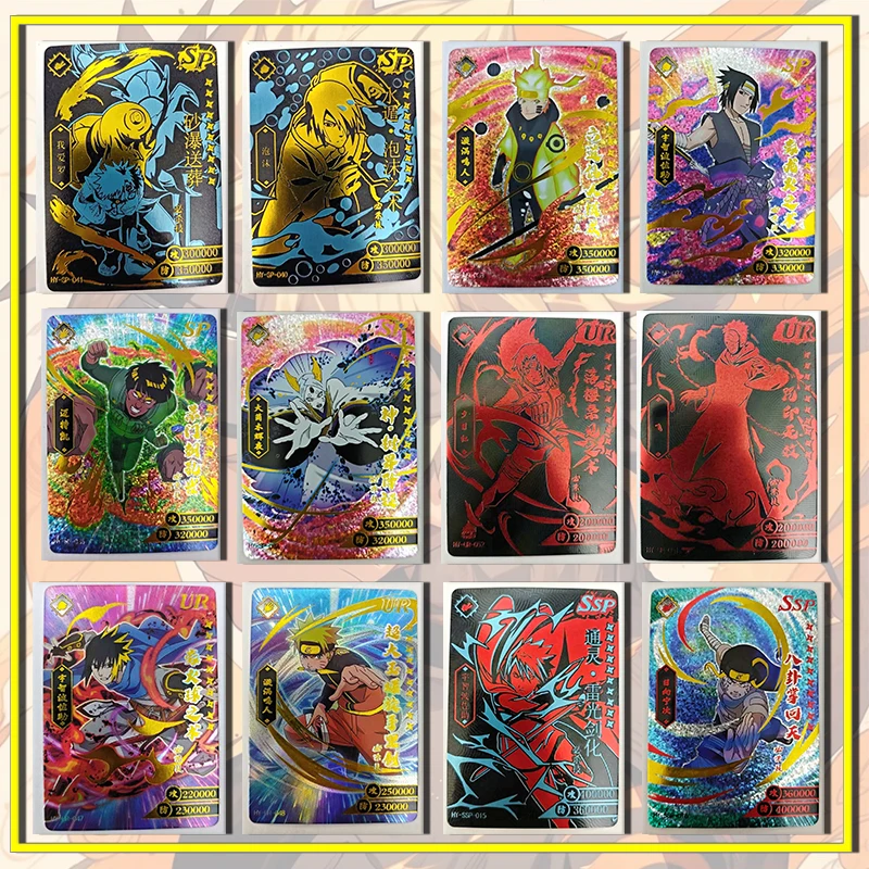 Naruto SP SSP UR card Uzumaki Naruto Uchiha Sasuke Gaara Hyuga Neji Rare cards boy Toy collection Birthday Christmas gifts