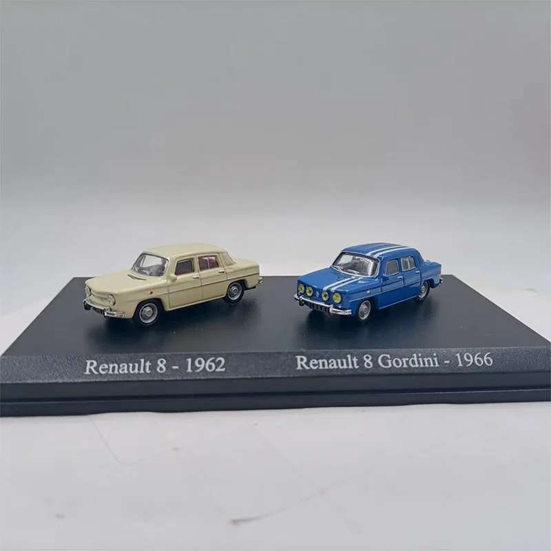 Diecast 1:87 Scale Renault 8 1962&Gordini 1966 Car Model Alloy Diecast Vehicle Metal Adult Toy Souvenir Collection Gifts