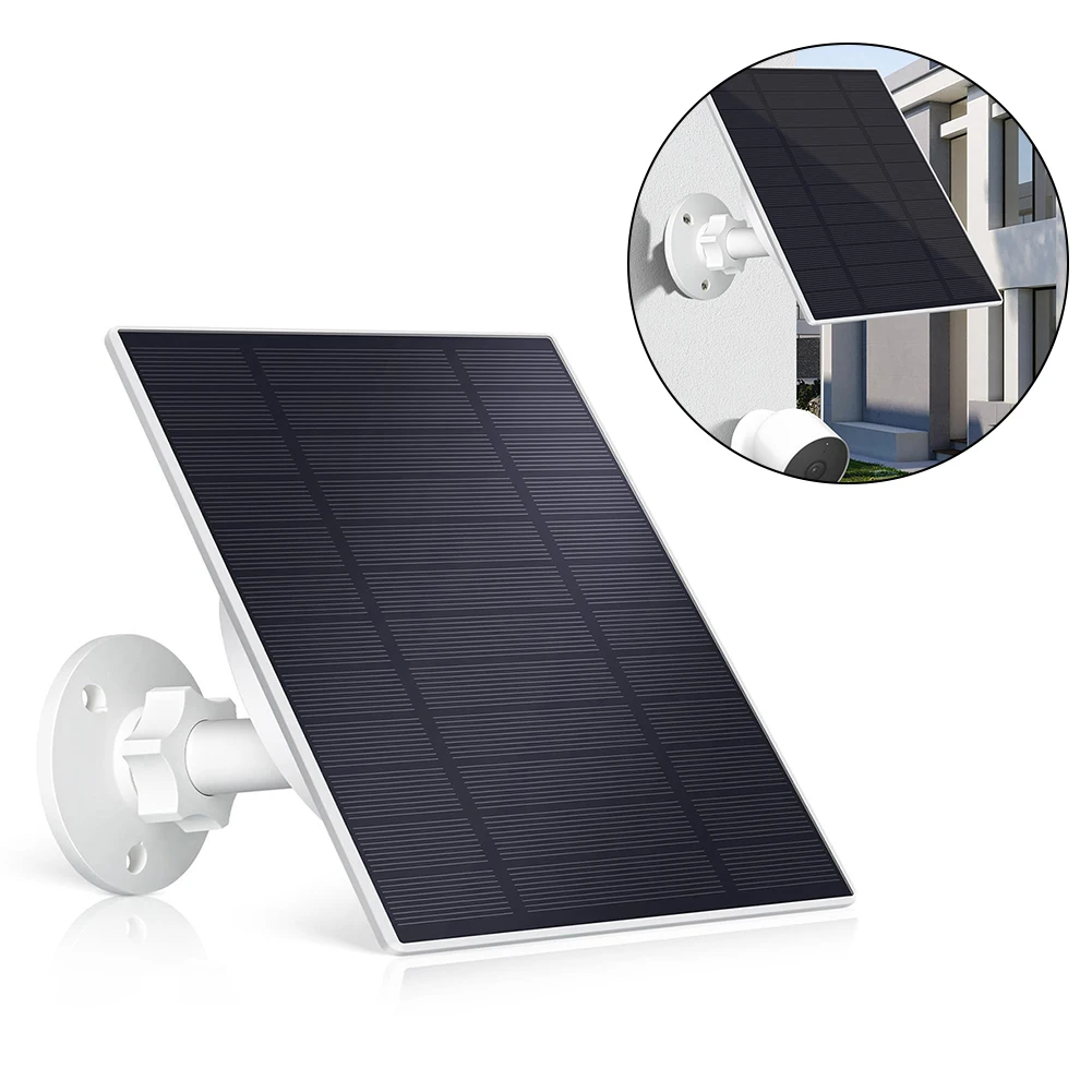 5W Solar Panel With Charging Cable For Google Nest Camera Outdoor & Indoor IP66 4-meter Charging Cable Solar Panel Kit