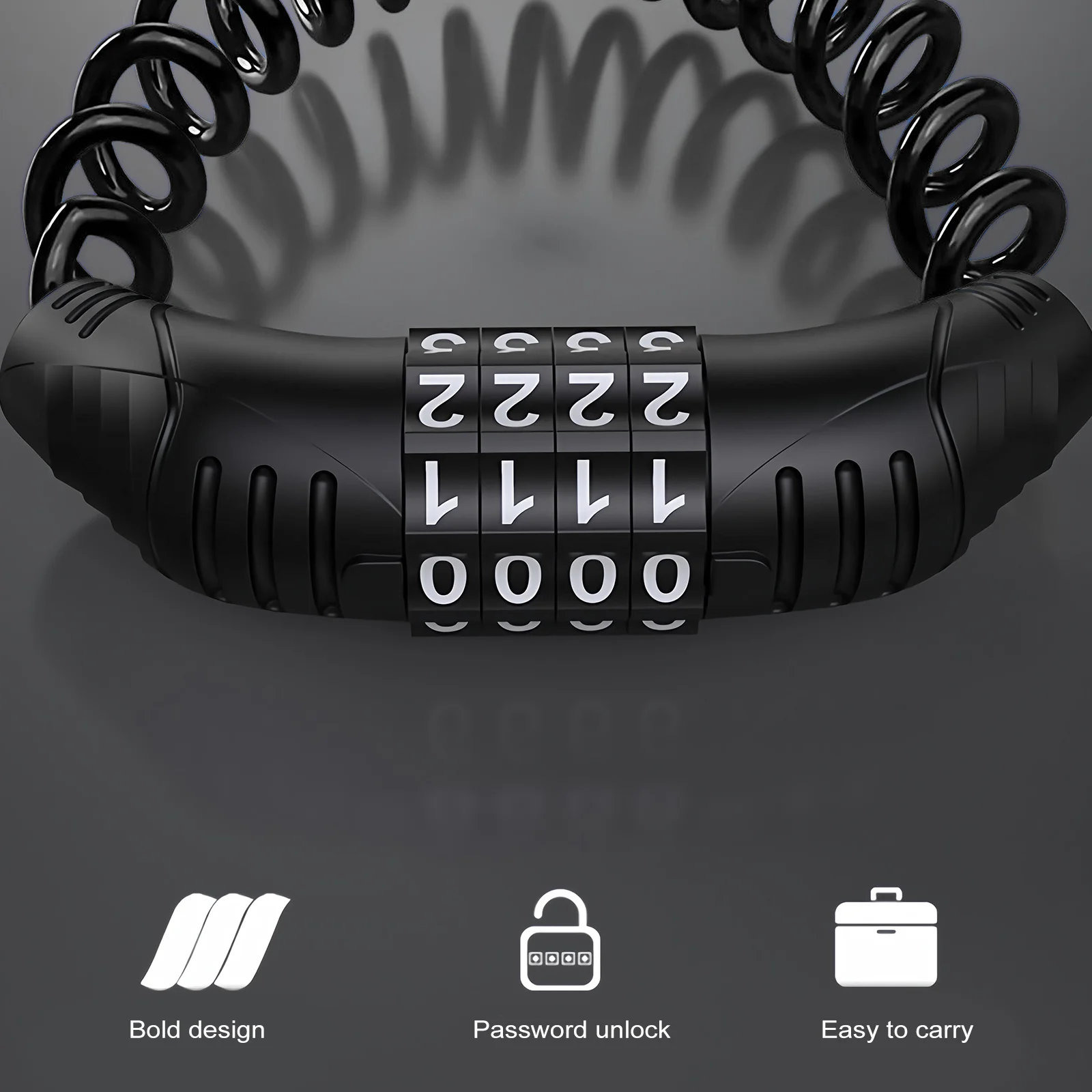 

Противоугонный замок с цифровым паролем, небольшой компактный портативный велосипедный замок для путешествий, пляжной сумки, багажа, спортивного снаряжения