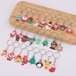 25pcs Sweet Romance Silicone Christmas Gifts Keychain, Fashion Christmas Series Pendant , Cute Purse Bag Backpack  Accessories