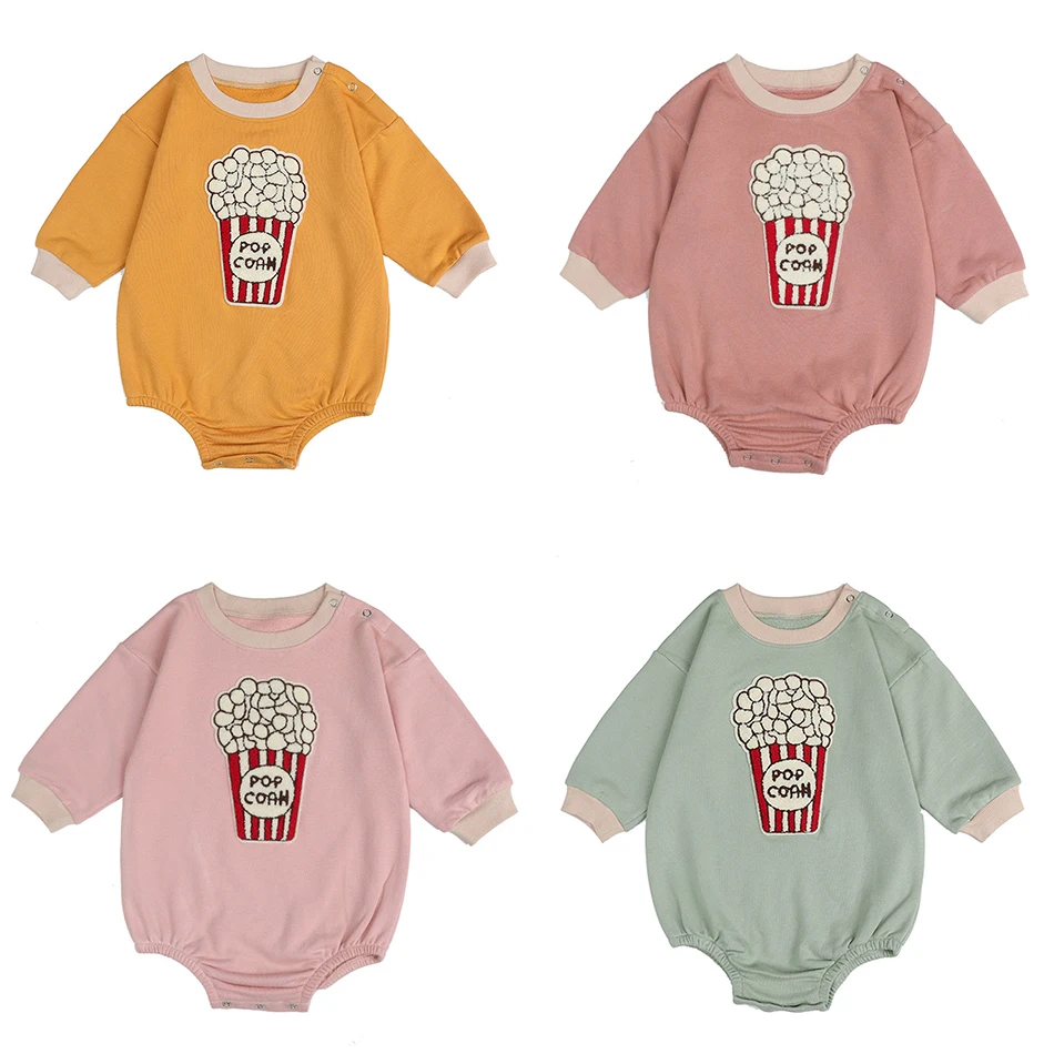 

Toddler Autumn Winter Cartoon Fries Long Sleeves Romper Baby Bodysuits Infant Boys Girls Cute Outfits Kids Comfort Jumpsuit