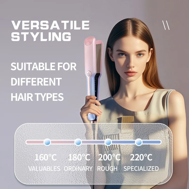 MORFONE مستودع محلي 8 قطع مكواة مسطحة احترافية لتجعد أقل، لامعة وسلسة، أدوات التصميم