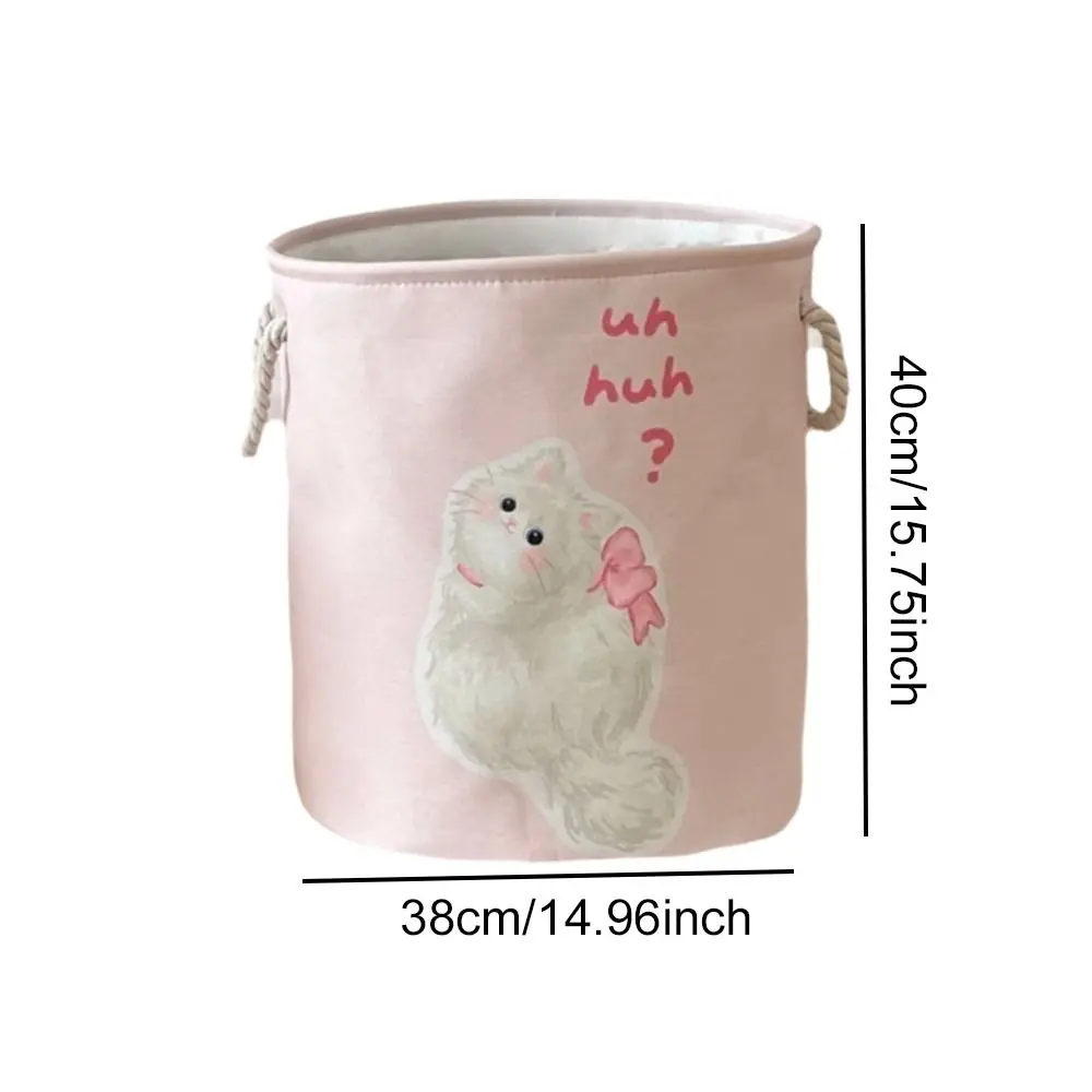 Cute Foldable Laundry Hamper Cartoon with Handle Clutter Baskets Space-Saving Toys Storage Basket Closet view 6