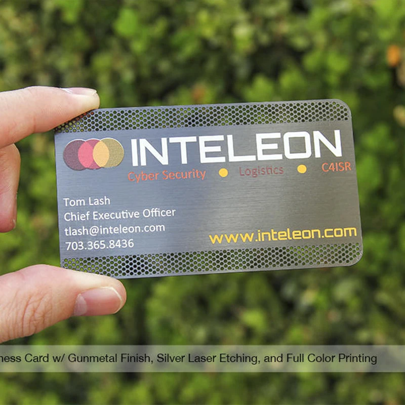 

Stainless steel brushed business card electroplating black metal membership card customization