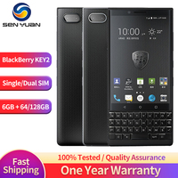 Original BlackBerry KEY2 4G LTE Mobile Phone 4.5'' 6GB RAM 64GB/128GB ROM Octa Core Snapdragon 660 Octa-Core 1/2 sim CellPhone