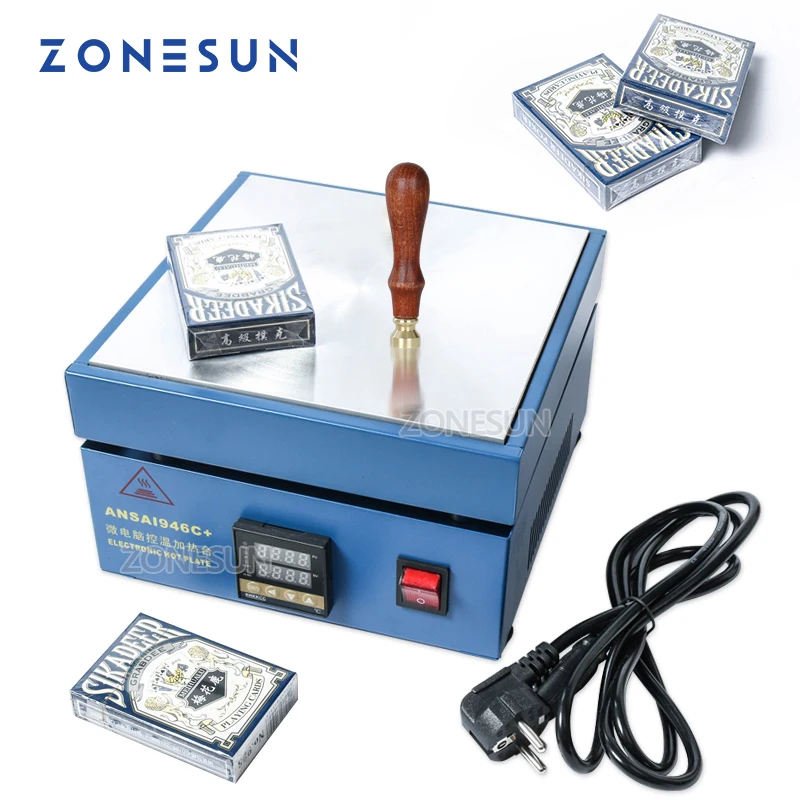 ZONESUN 850W Cellophane Sealer Cigarette Perfume Playing Card Poker Comestics BOPP Film Wrapping Machine Sealing Machine