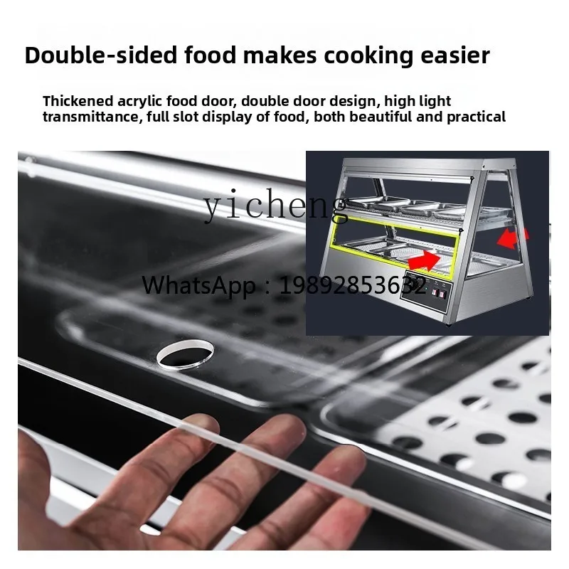 Commercial Insulation Cabinet Display Cabinet Constant Temperature Heating Insulation Box Fried Chicken Burger Egg Tart