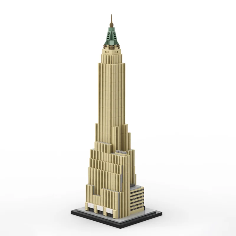 1:800 Architecture Series Manhattan Bank Trust Building Street View Classic Building Block Model Toy Building Block Gift