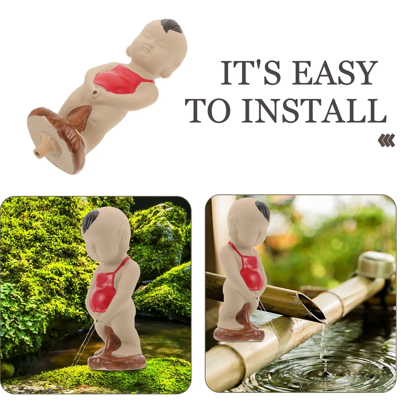 

Ceramic Waterfall Pee Decorative Fountain Garden Yard Balcony Courtyard Landscape Ceramic Waterfall Pee