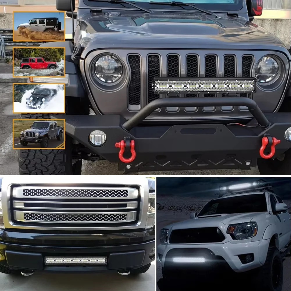 20Inch LED Light Bar NAOEVO 420w Flood Spot Combo Beam White Driving Lights Fog Light LED Work Light for Trucks Off Road Boat view 6