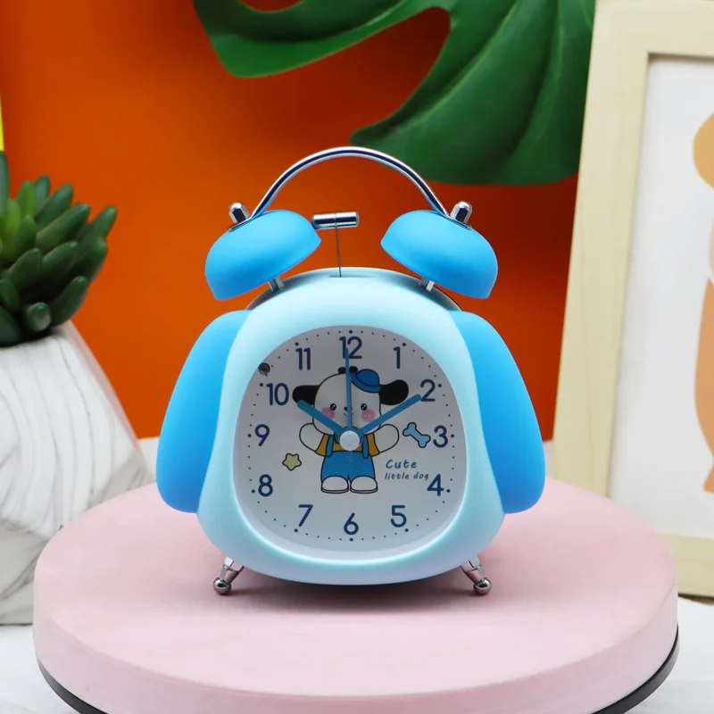 Puppy Kids High Appearance Alarm Clock Super Loud Alarm Silent Night Light for Students