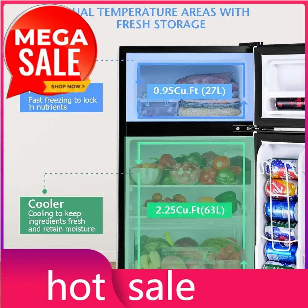 

Акция: Компактный двухдверный холодильник с реверсивными дверями, съемными стеклянными полками и механическим управлением — идеально подходит для небольших помещений