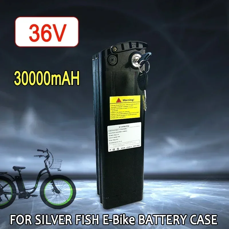 

36V 30AH Lithium ion Battery Pack 3000mAh for Silver Fish Style Battery with Aluminum Case Anti-theft Lock