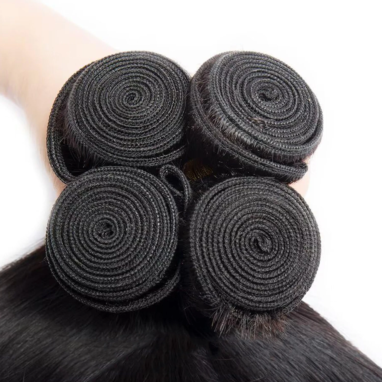ストレート人毛バンドル 12A ブラジルストレート 100% ブラジルレミー毛 3 バンドル 20 22 24 インチナチュラルカラー女性ガール