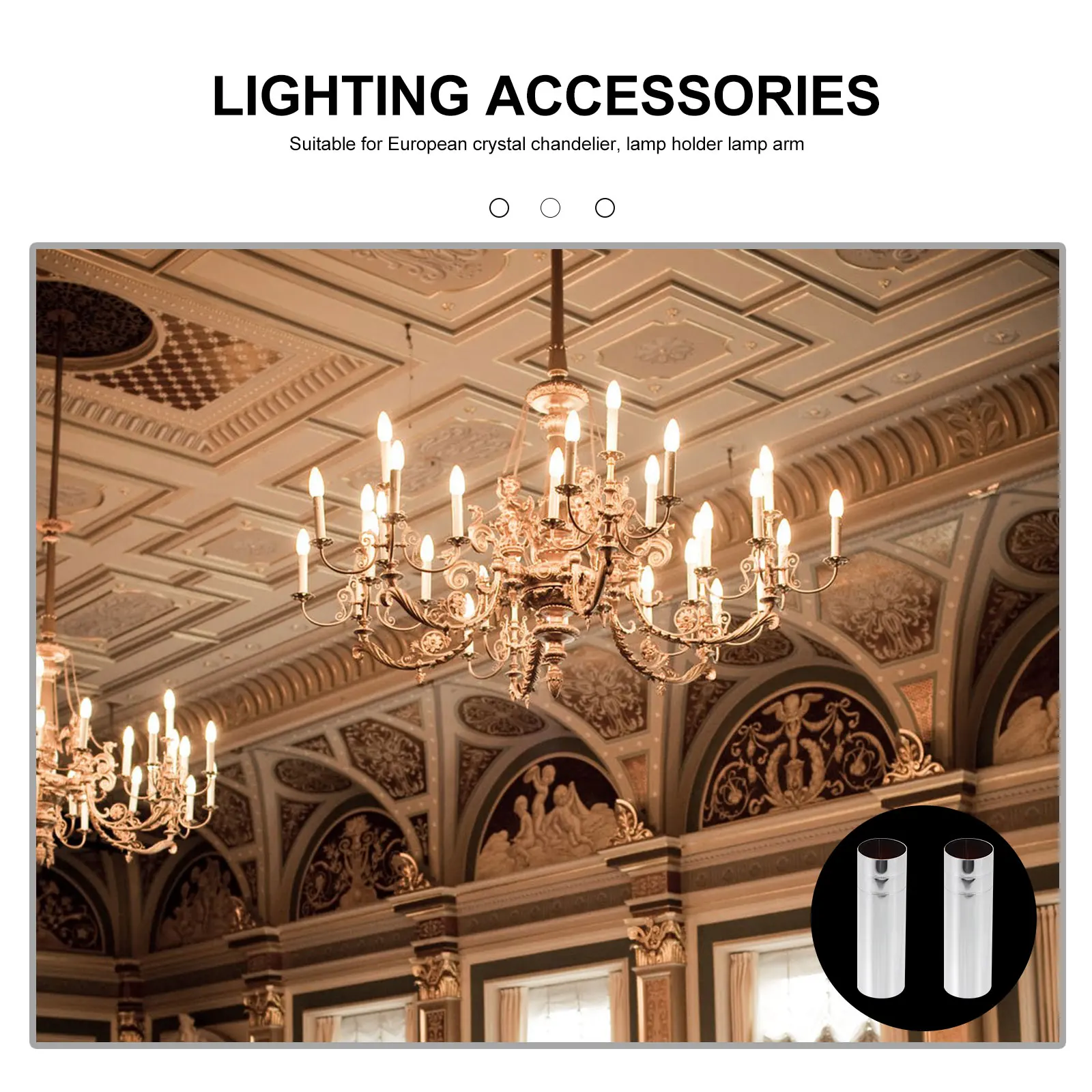 

2pcs Crystal Chandelier Lamp Holder Sleeves Base Covers Reusable Chandelier Accessories Lamp Base Sleeve Lighting