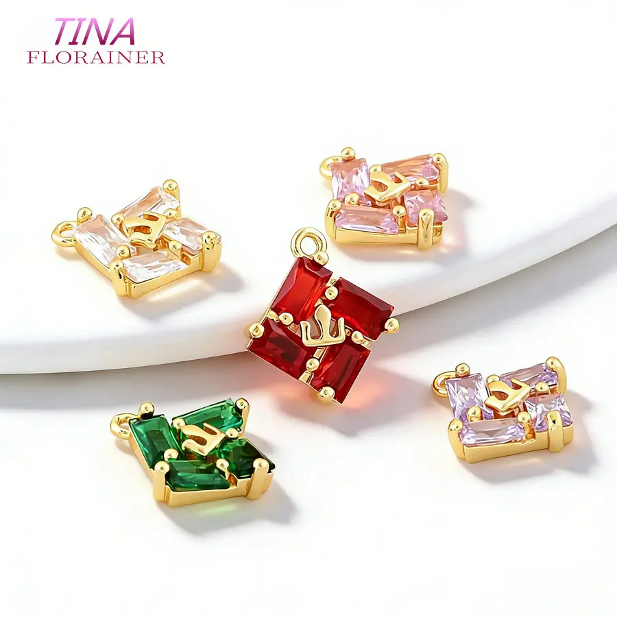 

6PCS 12*14MM 18K Gold Color Brass Rhombus Charms Pendants Jewelry Making Supplies Diy Necklaces Findings Accessories