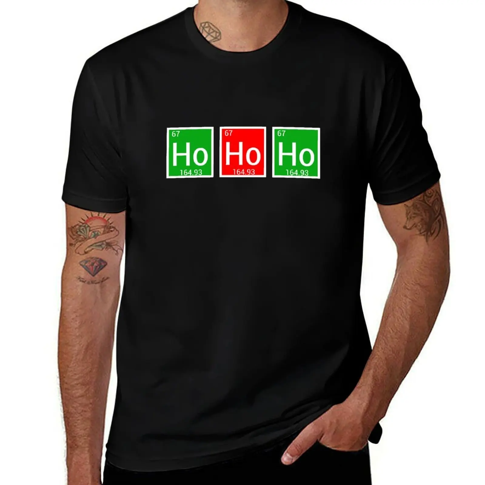 

Ho Ho Ho Periodic Table of Elements T-Shirt t shirts cotton 100% t shirts for man cotton T-Shirt