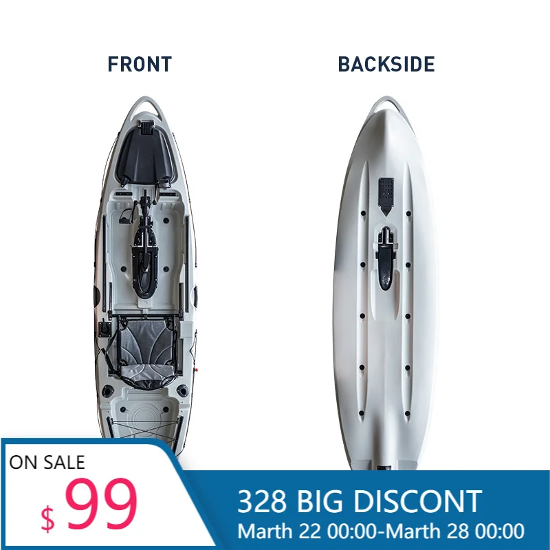 Non‑Inflatable Sit‑on‑Top Pedal Fishing Kayak Equipped With Fishing Accessories
