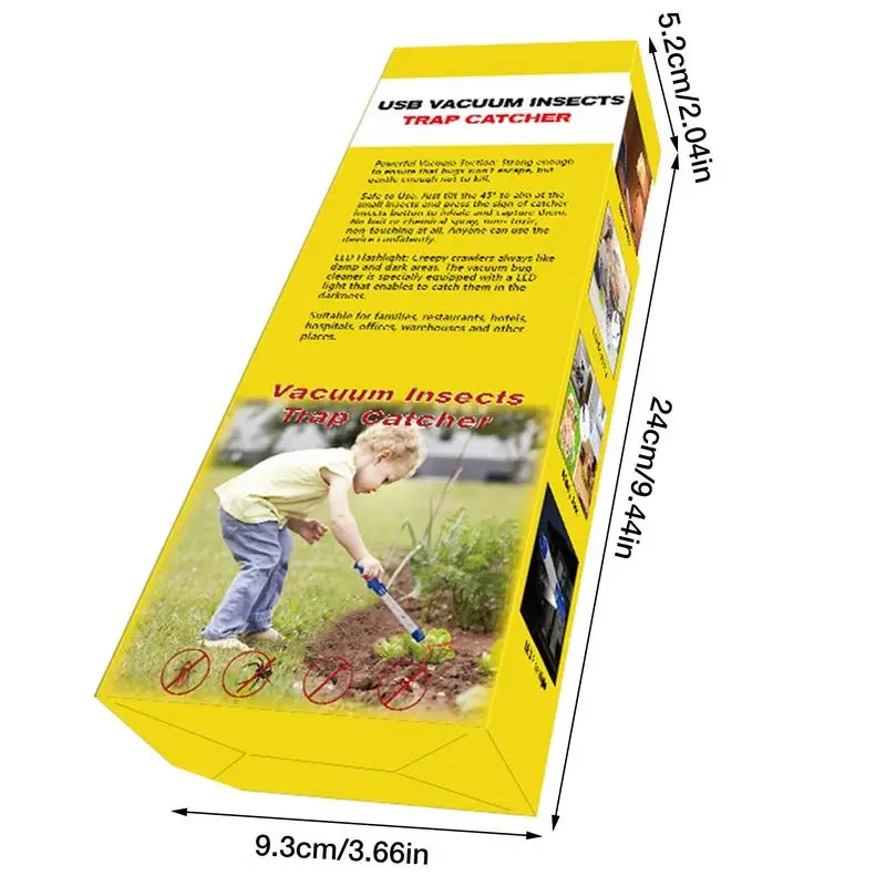 Electronic Insect Catcher Suction Trap Tube Handheld Bugs Fly Vacuum Cleaner Household InsectsFly Catcher PestTrap Control