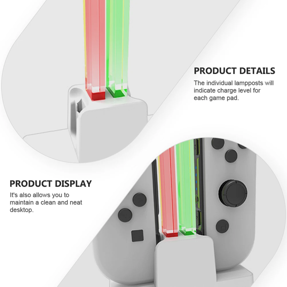 

Game Controller Charging Base With Led Indicator Desktop Charging Station For Controller Dock Game Pad