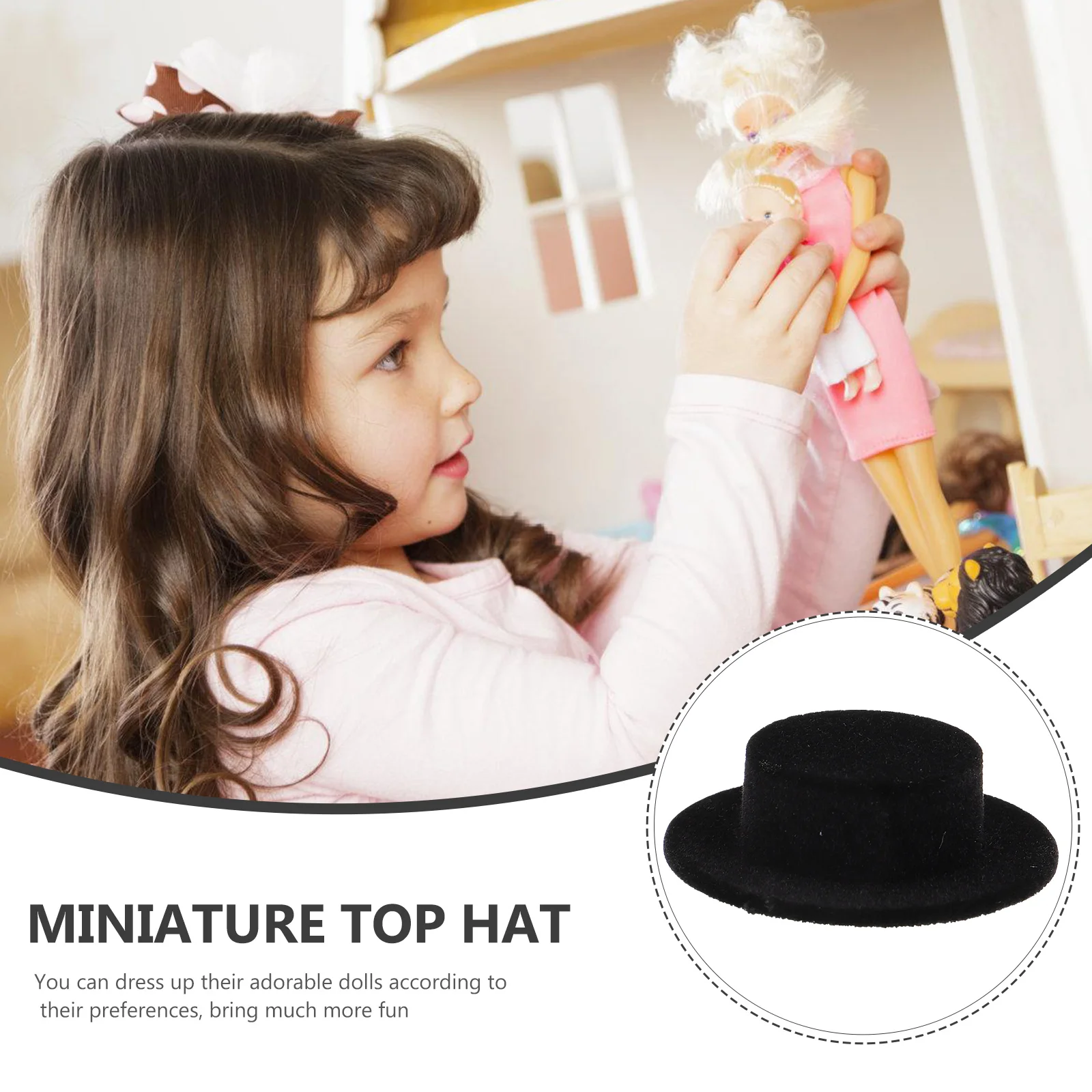 20 Pcs Tiny Top Hats Clown Baby Accessories DIY Craft Decorations Decorative Tops