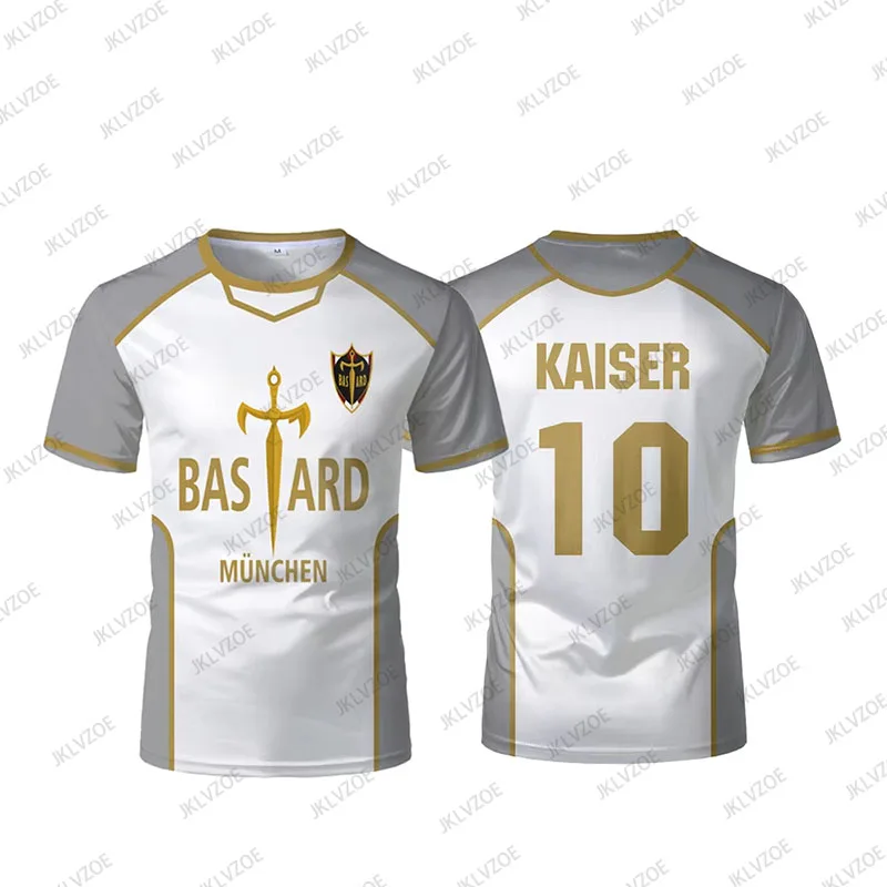

Summer Blue Lock Anime Bastard München Jersey Maillot Women Men Football T-shirt Kaiser Isagi Cosplay Tops Casual Sports Tees