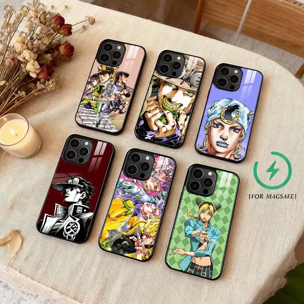 Hot Anime JoJo Bizarres Adventures  Phone Case For iPhone 17,16,15,14,13,12,Plus,Pro,Max for Magsafe Magnetic Wireless Charging
