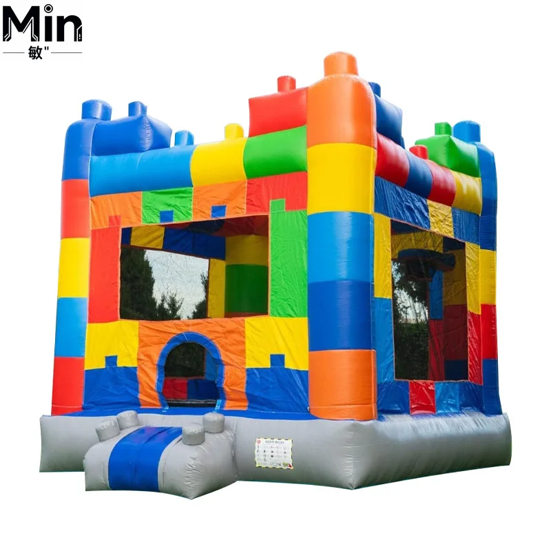 

Hot Sale Party Bodyguard Slide Combo Bounce House, Leggo Block Inflatable Bouncy Castle Jump Castle for Sale Rental