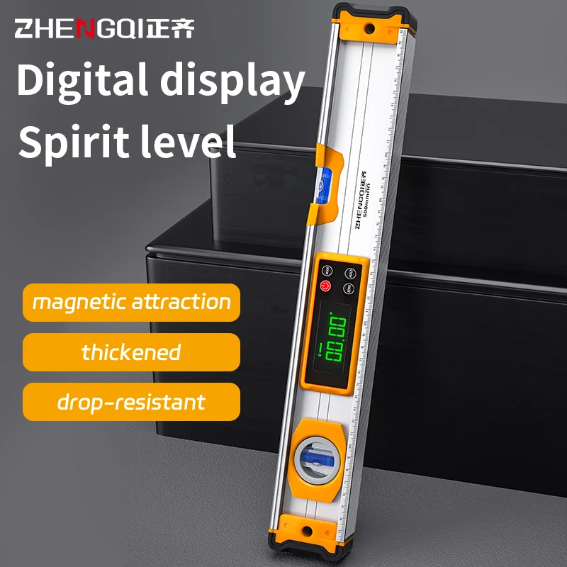 Digital Protractor Angle Finder Inclinometer Magnets Level Angle Slope 0-90 °Electronic Level Ruler 300-1000MM with LED Display