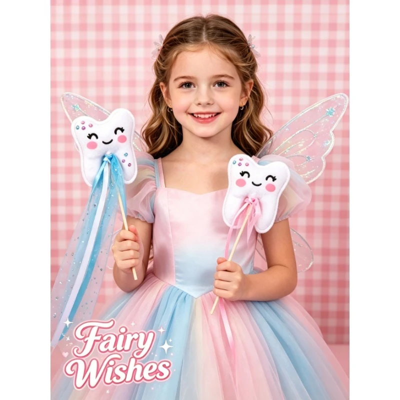 Tooth Fairy Magic Wand Stuffed Stick Kid Dress Up Party Stage Gril Performance Halloween Party Decoration Holiday DecorAccessory