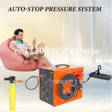 Portable PCP A-ir Compressor 350W Powerful Motor Max 6000Psi/400bar Water and Fan Cooling 12V Auto Stop A-ir Compressor