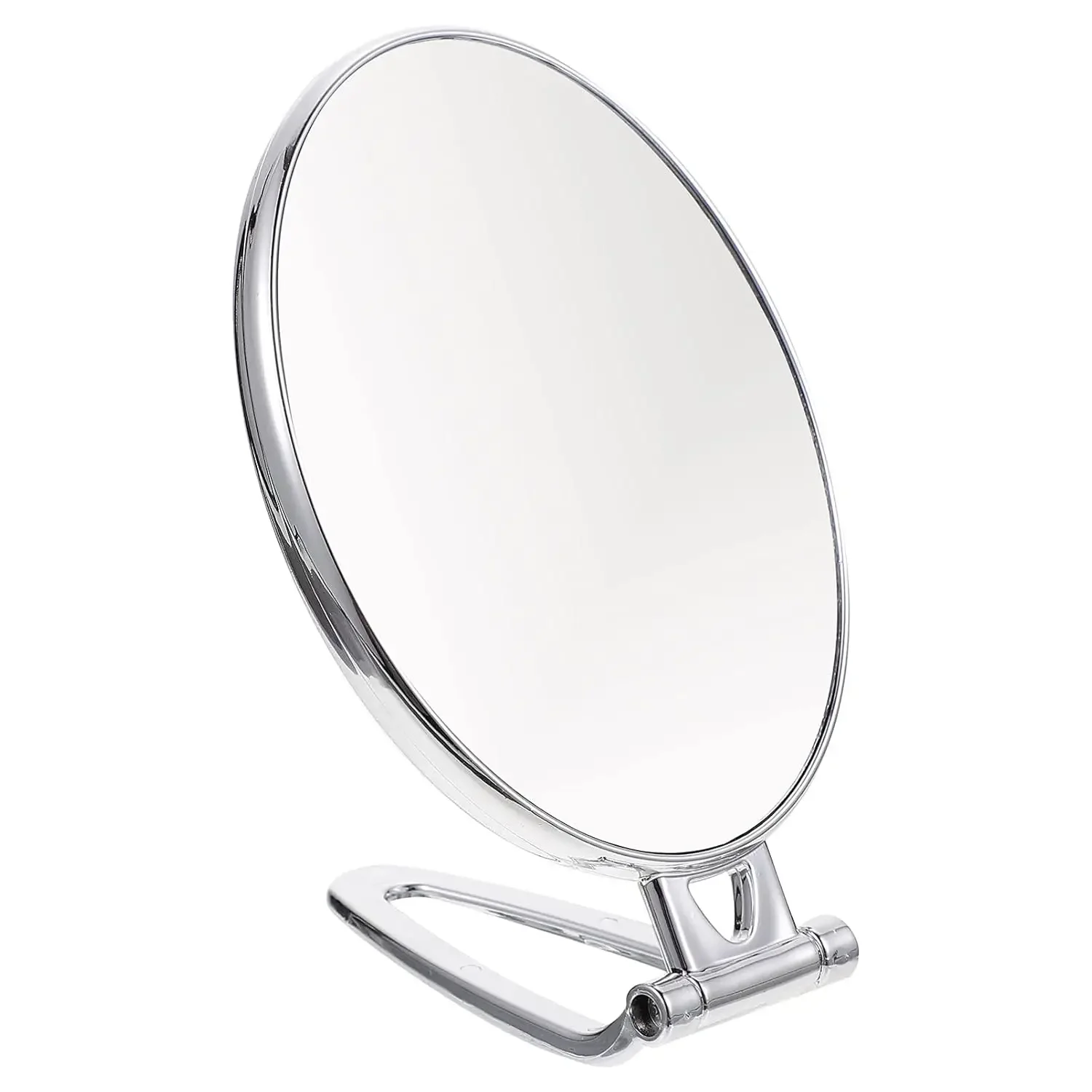 Vanity Pocket Mirror with 3x Mirror for Desk Tabletop Pocket Portable Magnifying Swivel Handheld Alloy Folding Mirror Travel