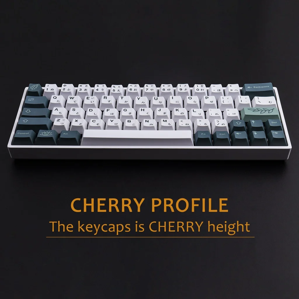 GMK Botanical Garden PBT Keycaps, 129  Dye-Sublimation Cherry Profile Keycaps ​for Cherry MX Mechanical Keyboard