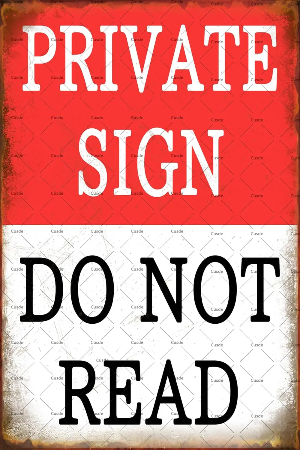 Vintage Private Sign Do Not Read Poster Funny Friendly Quotes Metal Tin Sign Gifts Retro Wall Decor For Garden Garage Office Caf