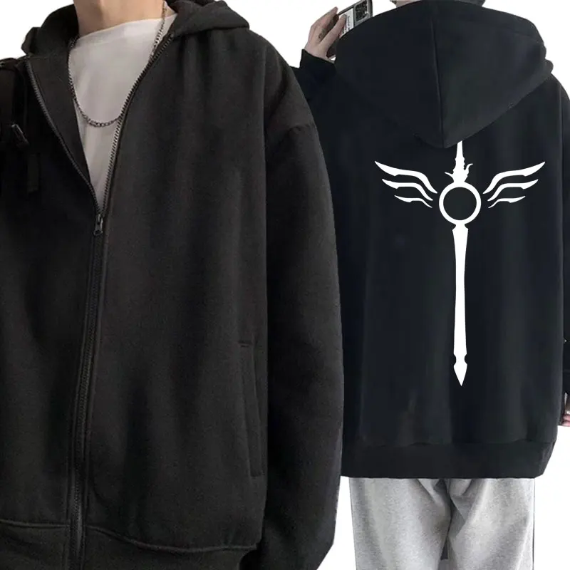 

Game Devil May Cry Skeleton Graphic Zipper Hoodie Men Women Gothic Casual Oversized Zip Up Jacket Male Vintage Zip Up Sweatshirt