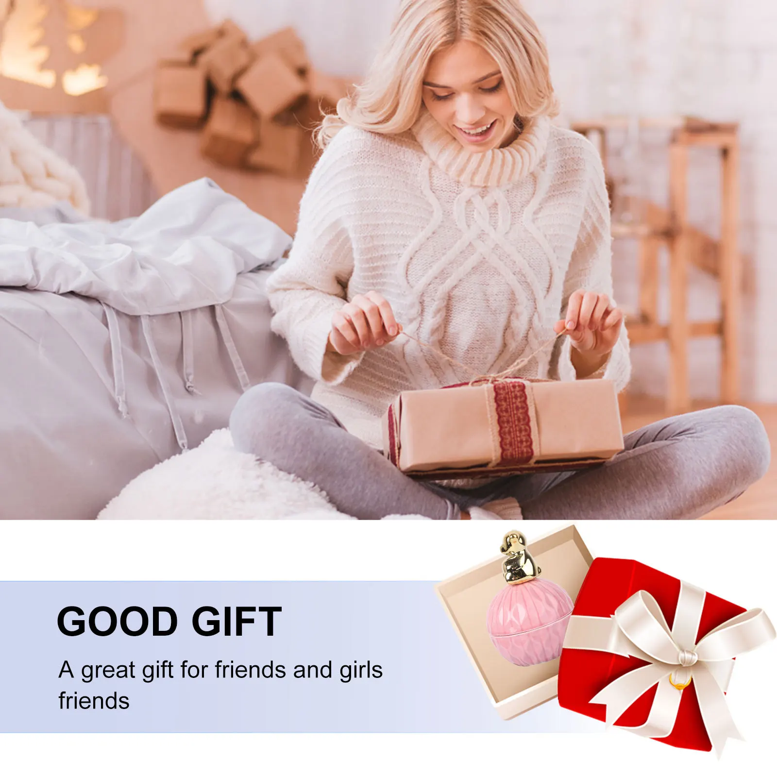 

Delicate Ceramic Candy Container Gift Cans for Female Friends Suitable for Party Favors Holder Desktop Decoration and Small