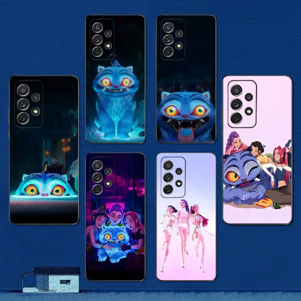 حافظة هاتف D-DEMON H-HUNTERS K-KPop لهاتف سامسونج S22,S21,S20,S10,S9,S25,S24,S23,Ultra,FE,Plus,Lite,غطاء أسود من السيليكون الناعم #1