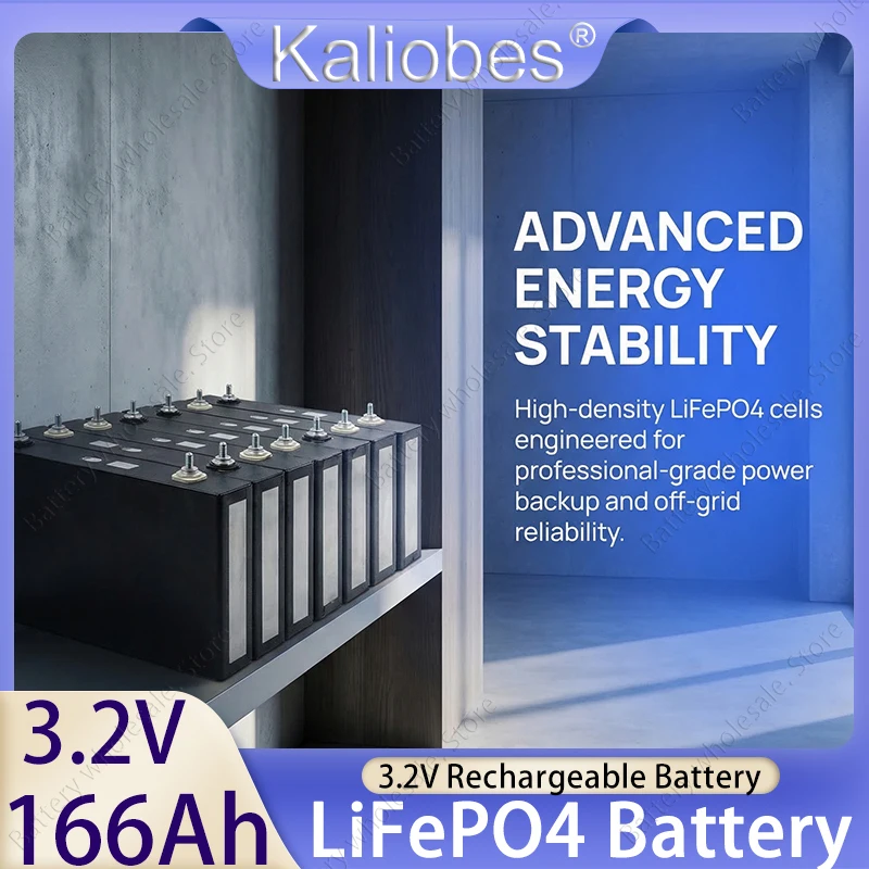 

3.2V 170Ah 3.2V 166Ah LiFePO4 Battery Large Capacity DIY 12V 24V 36V 48V for Electric Vehicle Solar Inverter
