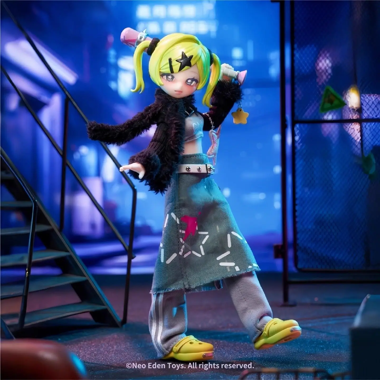 정품 이브 린나 더블 페이스 킬러 MJD 시리즈 블라인드 박스 귀여운 액션 피규어 컬렉션 데스크탑 장식 패션 트렌드 선물