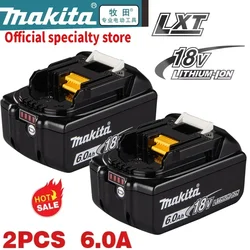 Batería de herramienta eléctrica recargable Makita 100% original, iones de litio LED reemplazables, 6,0 Ah 18 V LXT BL1860B BL1860BL1850 BL1830