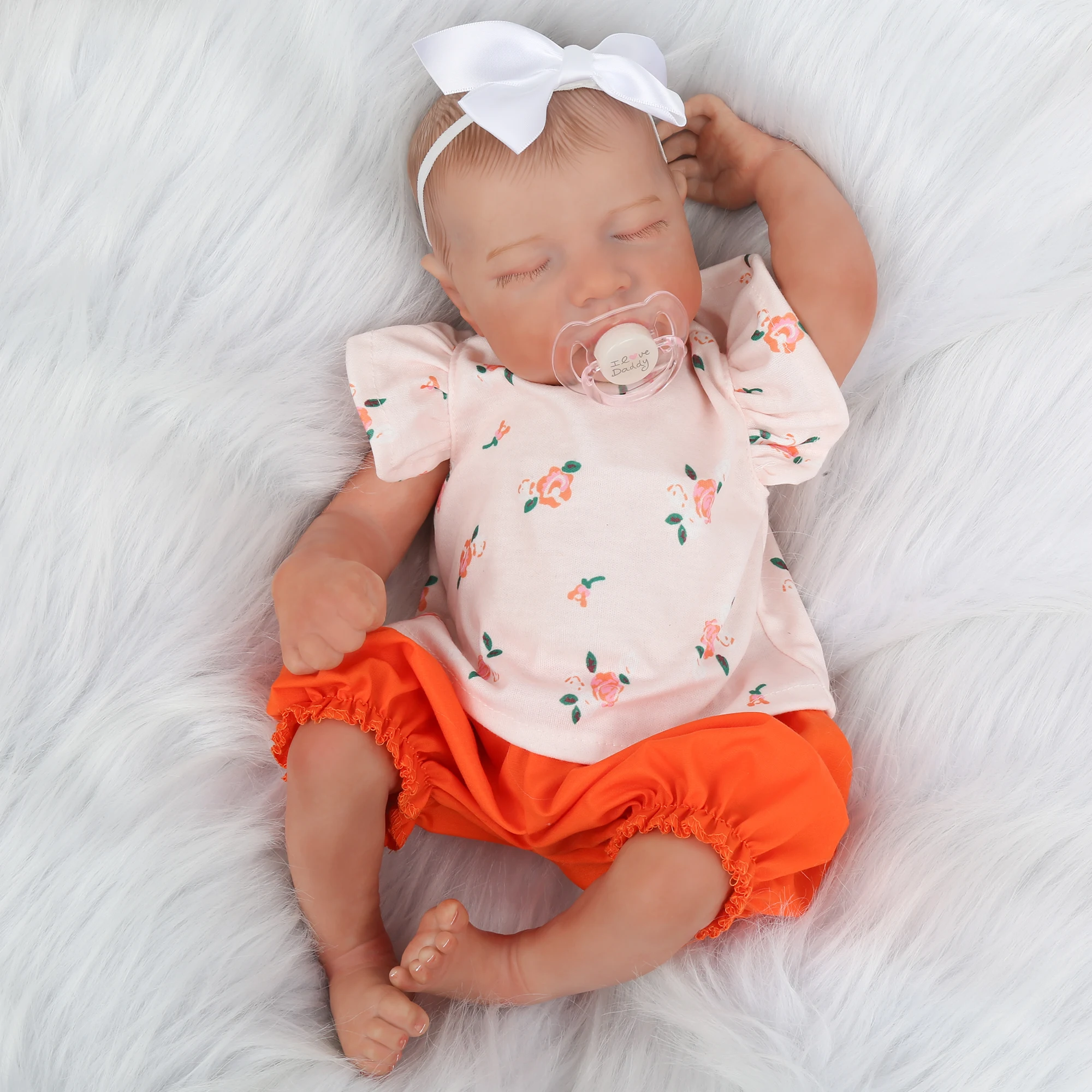 Reborn Baby Dolls Girl - 18 Inch Realistic Newborn Full Body Vinyl Sleeping Baby Doll Real Life Anatomically Correct Doll