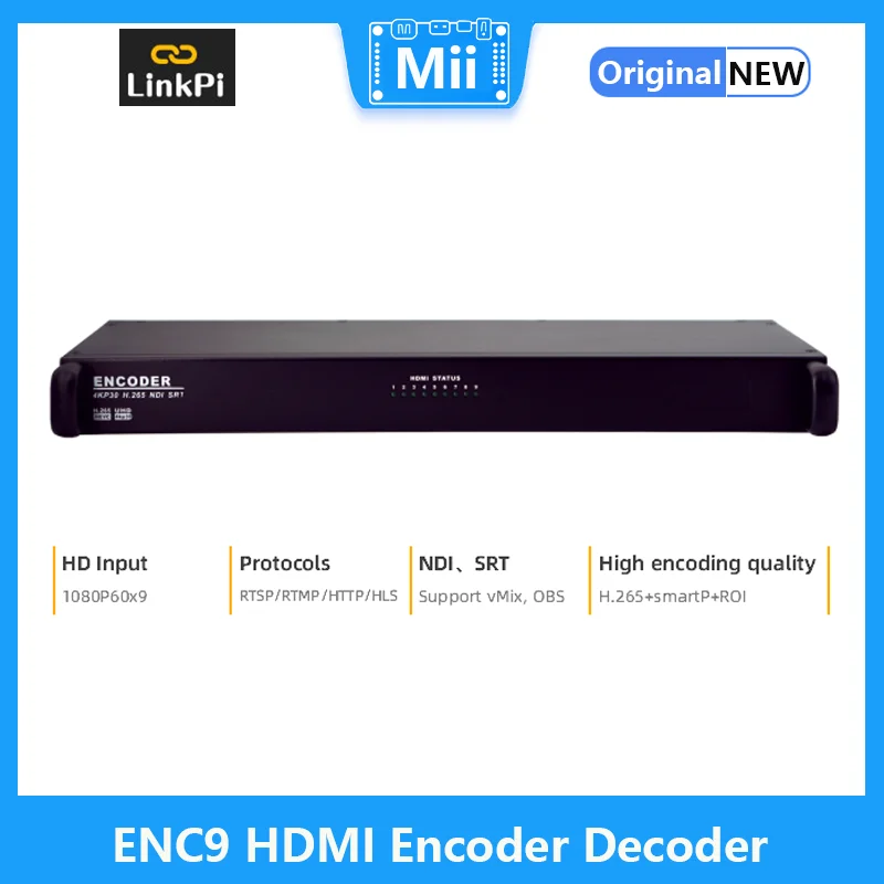 

[ENC9] HDMI Encoder Decoder 4K 1080P NDI SRT RTMP RTSP Live stream IPCam