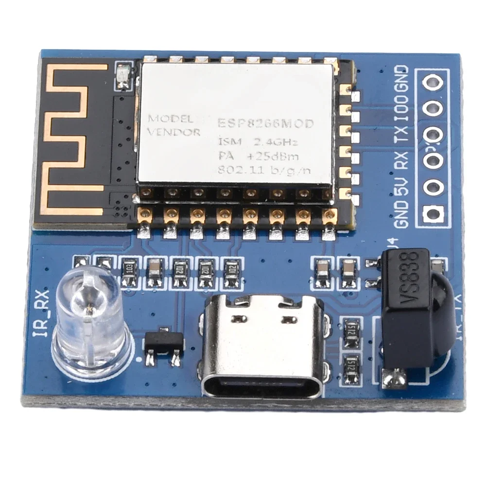 

ESP8266 development board ESP-12F infrared transmitter and receiver NEC command WIFI transparent transmission module