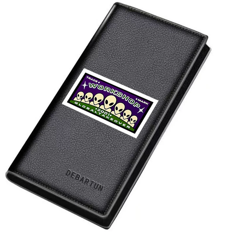 Aliens Workshop: Global takeover in 2001 Men's Long Wallets Business Stylish Printing Design Casual Use Christmas Valentine's Fa